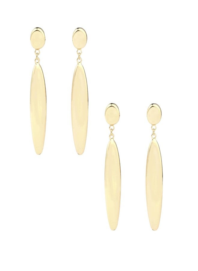 SALTY Pack of 2 Glorious Luxury Gold Earring for Women | Stylish Fashion Jewellery | Accessories for Girls | Minimal Jewelry | Ideal for Gifting | Marriage, Birthday | Gift for Valentine Day - Image 1