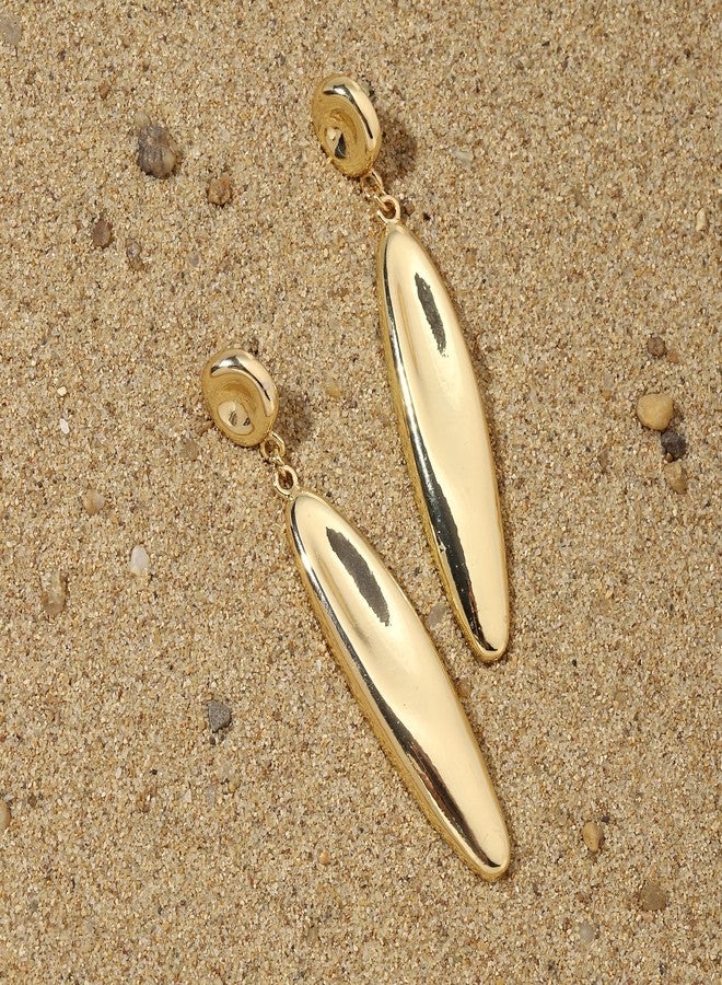 SALTY Pack of 2 Glorious Luxury Gold Earring for Women | Stylish Fashion Jewellery | Accessories for Girls | Minimal Jewelry | Ideal for Gifting | Marriage, Birthday | Gift for Valentine Day - Image 3