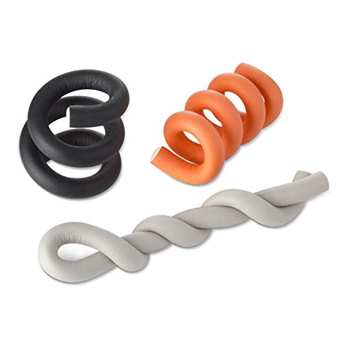 UT Wire 14" Flexi Ties, Cable Wrap, in Grey/Orange/Black, 6-ct - Image 3