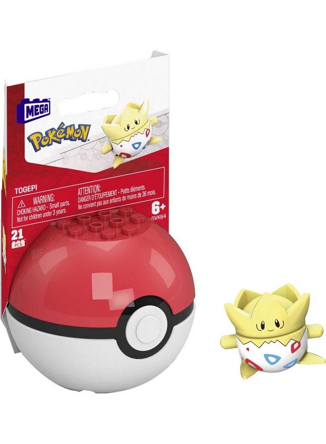 MEGA CONSTRUX Mega Construx Pokemon Togepi Construction Set, Building Toys for Kids, 21 pcs, 6 years and up  - Image 1