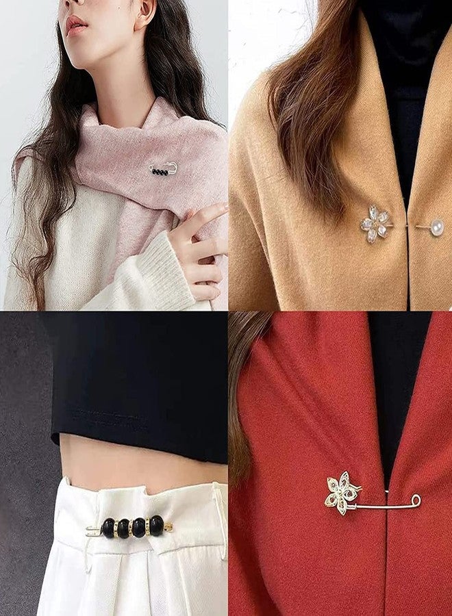 Fapiwen Brooch Pin, Neckline Safety Pin, Small Brooches for Women, Brooch Safety Pins for Women Girls, 6 PCS Brooches and Pins for Women Girls Clothing Dresses Decoration Accessories - Image 5