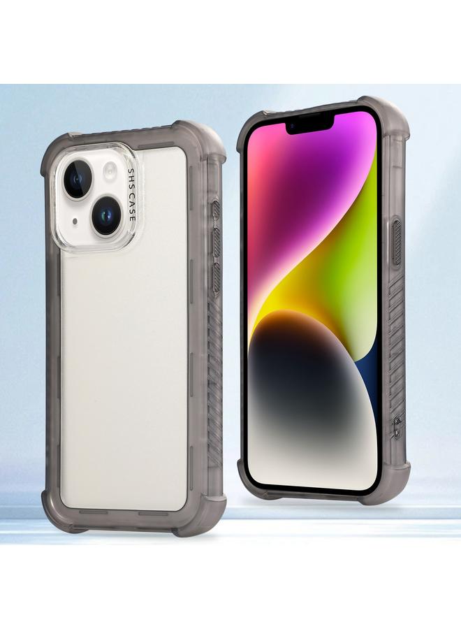 S-TOP Case For iPhone 14 Plus Transparent Matte TPU Hybrid PC 3-in-1 Phone Case - Image 1