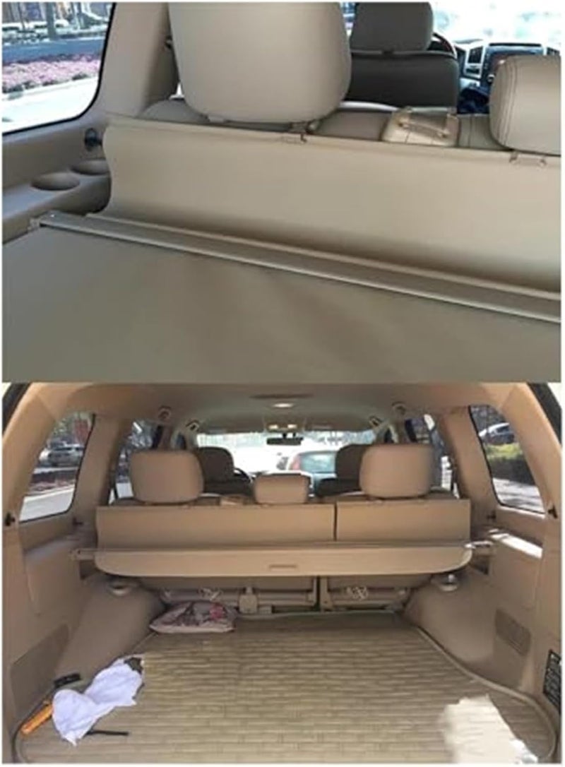 QASULER Rear Trunk Cargo Cover for Toyota Land Cruiser LC200 - Image 5