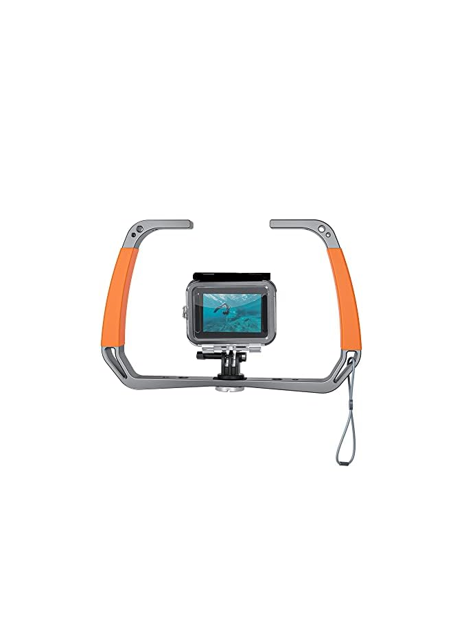 TELESIN مثبت يدوي للغوص لكاميرات GoPro HERO 11 10 9 8 مع قاعدة باردة وحزام للمعصم لكاميرات DJI Action 2 Osmo Action Insta360 ONE R - Image 2