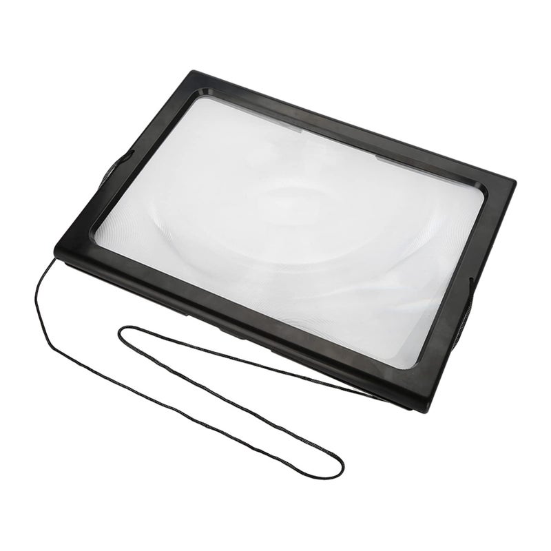 Foldable A4 Full Page Magnifying Glass 3X Magnifier With 4 LED Lights Portable For Reading - Image 2