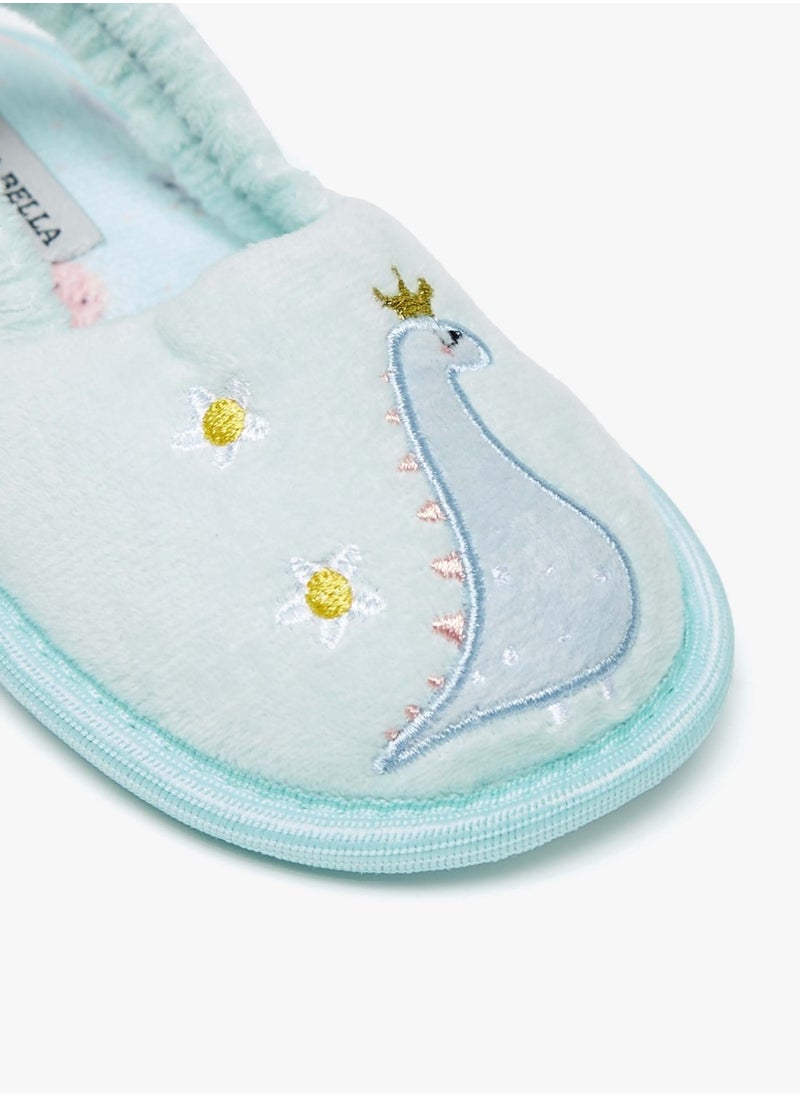 Flora Bella By Shoexpress - Girls Embroidered Slingback Bedroom Slides By Shoexpress - Image 1