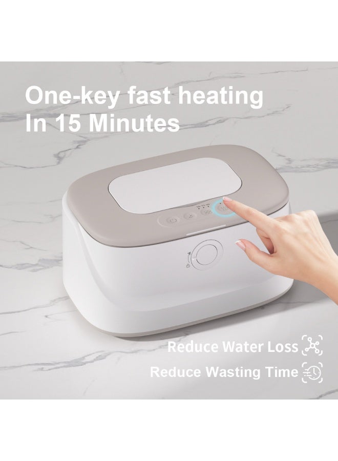 Baby Wipe Warmer with Night Light and 3 Heat Modes, Baby Shower Gifts for Mom, Wipe Warmer and Baby Wet Wipes Dispenser for Large Wipes, Wipes Warmer for Newborn Baby - Image 4