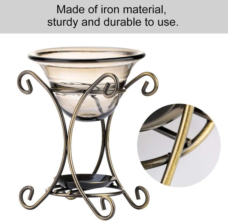 klarako Aromatherapy Burner, 8 Types Deer Shape Iron Glass Glass Oil Burner Oil Lamps Essential Aroma Tea Candle for Oil Lamps for Oil Lamps Oil Lamp( 313#) - Image 2