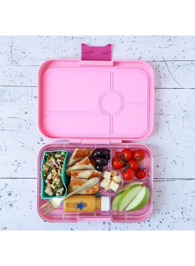 Yumbox Tapas Leakproof Bento Box, Lunch box for women, Teens and Kids, Large size, 4 compartment tray with large section for sandwich, salads plus sides and dip well (Capri Pink - Rainbow) - Image 4