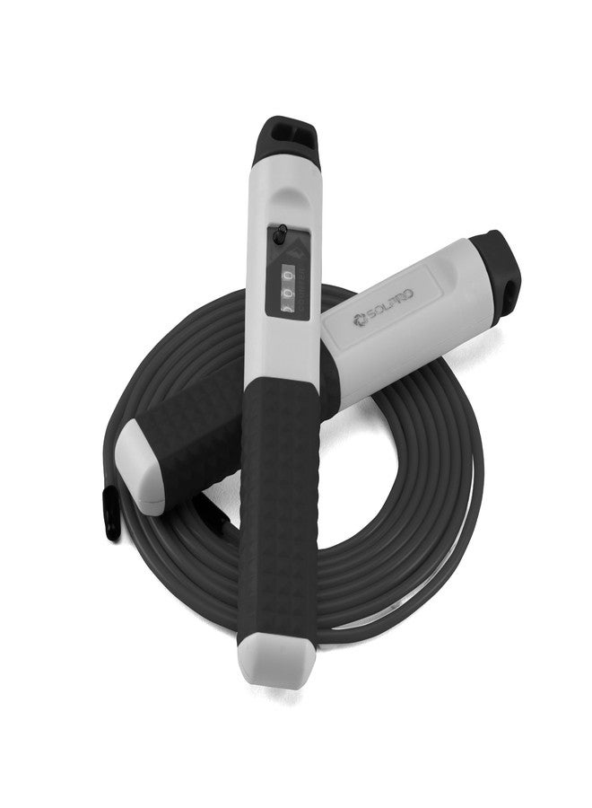 Solpro Flyte Adjustable Jump Rope Skipping Rope with counter for men, women, kids, fitness & exercise | Unisex, Tangle-Free, Non-Slip, Smooth Rotation | Home & gym workouts. (Black) - Image 1