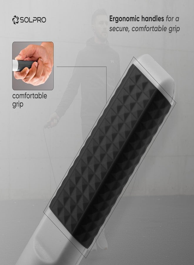 Solpro Flyte Adjustable Jump Rope Skipping Rope with counter for men, women, kids, fitness & exercise | Unisex, Tangle-Free, Non-Slip, Smooth Rotation | Home & gym workouts. (Black) - Image 5