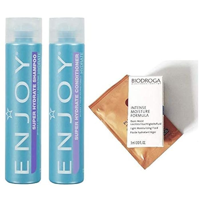 ENJOY Super Hydrate Shampoo & Conditioner DUO 10oz each (2 FREE Hair & Skin Care Samples) Sulfate Free - Image 2
