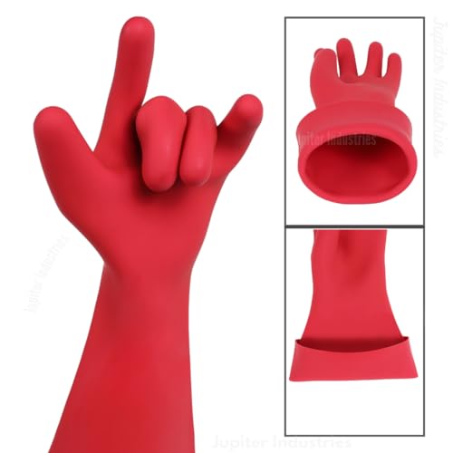 Jupiter Industries Seamless Electric Shockproof Insulated Hand Rubber 33Kva Gloves - Color may Vary (Pack of 2 Pairs) - Image 5