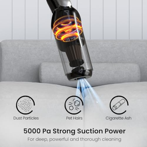 Portronics Mopcop 3, Rechargeable Handheld Vacuum Cleaner for Home & Car, Washable HEPA Filter, Multi-Function Nozzles, Floor Brush Nozzle, Cordless, Dry Vacuum, for Home Appliances (Black) - Image 3