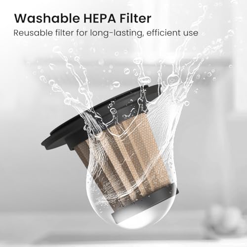 Portronics Mopcop 3, Rechargeable Handheld Vacuum Cleaner for Home & Car, Washable HEPA Filter, Multi-Function Nozzles, Floor Brush Nozzle, Cordless, Dry Vacuum, for Home Appliances (Black) - Image 4