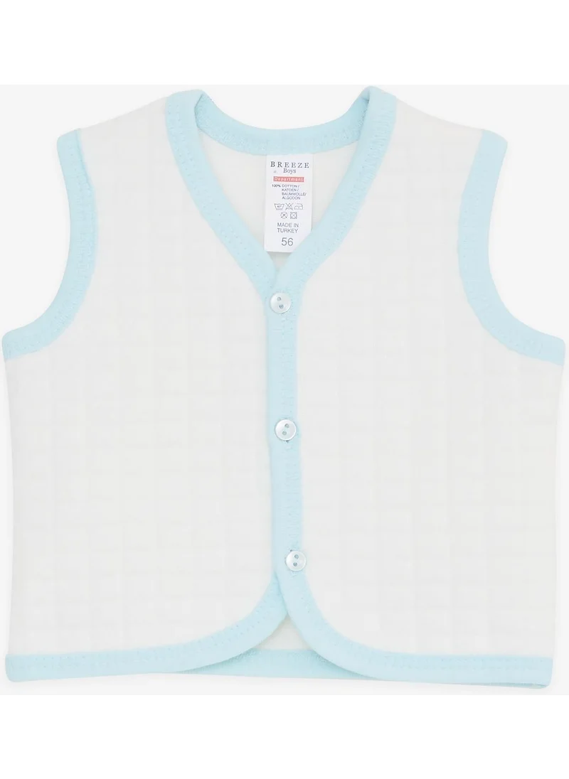 Breeze Baby Boy Vest Buttoned 0-3 Months-9 Months, White