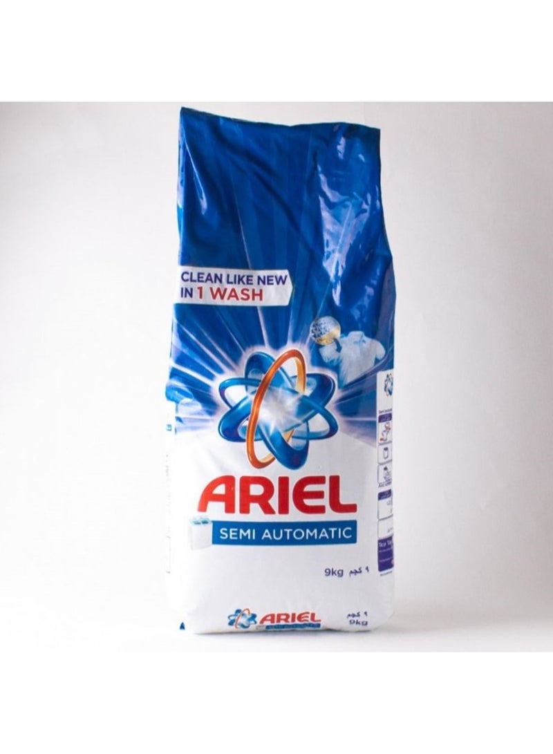 Ariel Semi Automatic Washing Powder for Regular Clothes – Powerful Stain Removal and Deep Cleaning – 9 kg