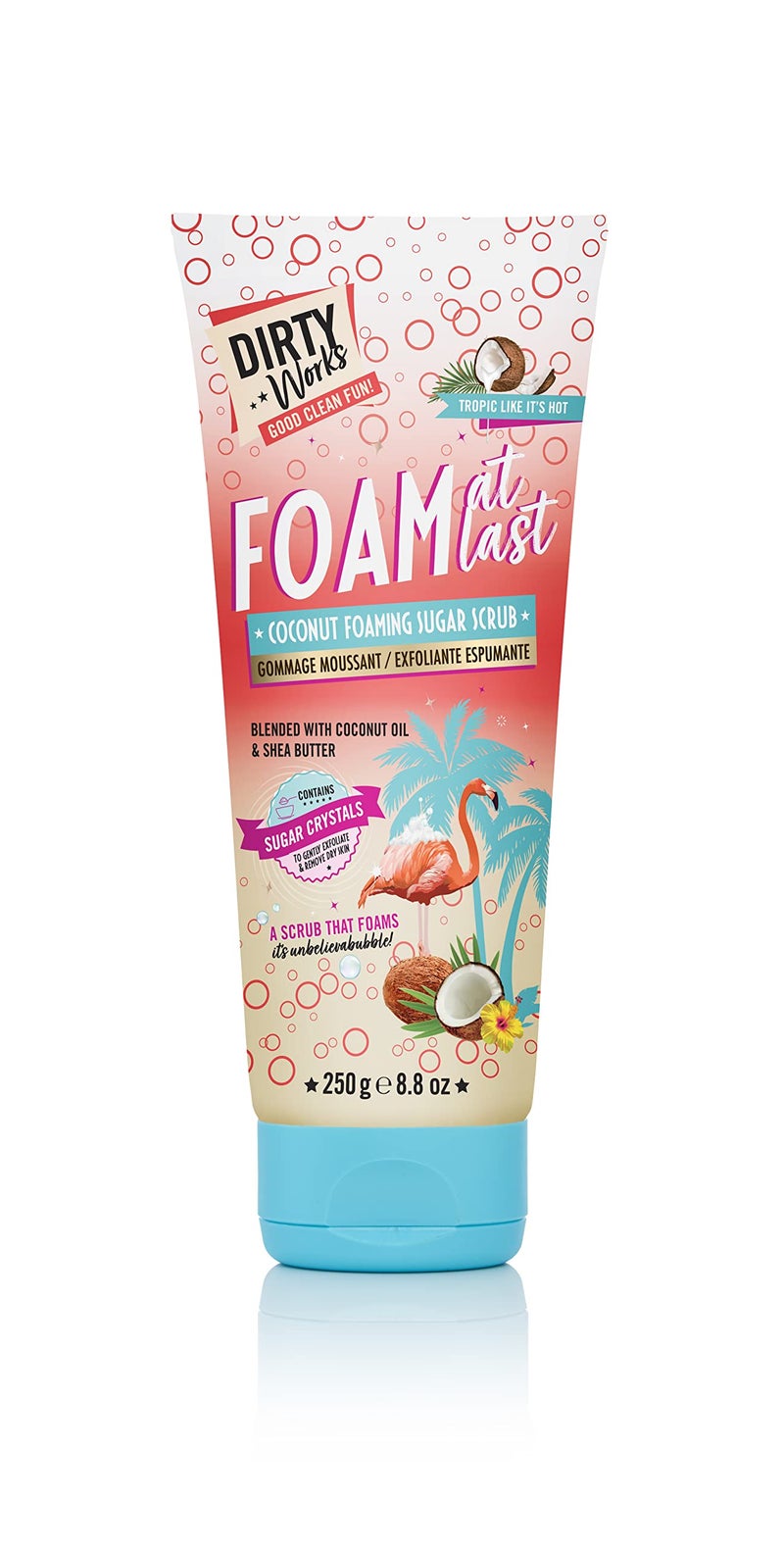 Dirty Works Tropic Like its Hot Foam At Last Coconut Foaming Sugar Scrub 250g