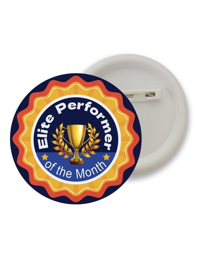 D2C Badges of Elite performer of the Month Round Shape Badge For Students Colleges classes Office Small Business entrepreneur batches for Bags, Backpack, Size-58mm Multicolor Pack of 5