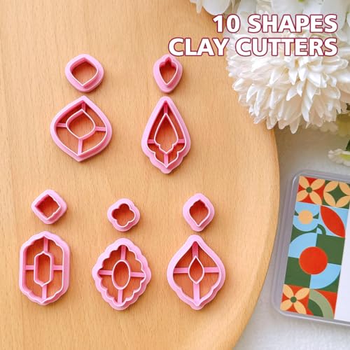 Keoker Polymer Clay Cutters, Boho Clay Cutters for Polymer Clay Jewelry, Basic Polymer Clay Cutters, Clay Earrings Cutters - Image 3