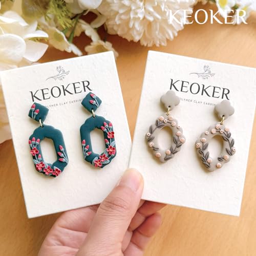 Keoker Polymer Clay Cutters, Boho Clay Cutters for Polymer Clay Jewelry, Basic Polymer Clay Cutters, Clay Earrings Cutters - Image 5