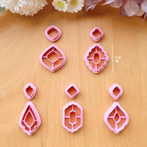 Keoker Polymer Clay Cutters, Boho Clay Cutters for Polymer Clay Jewelry, Basic Polymer Clay Cutters, Clay Earrings Cutters - Image 4