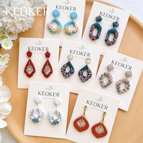 Keoker Polymer Clay Cutters, Boho Clay Cutters for Polymer Clay Jewelry, Basic Polymer Clay Cutters, Clay Earrings Cutters - Image 2