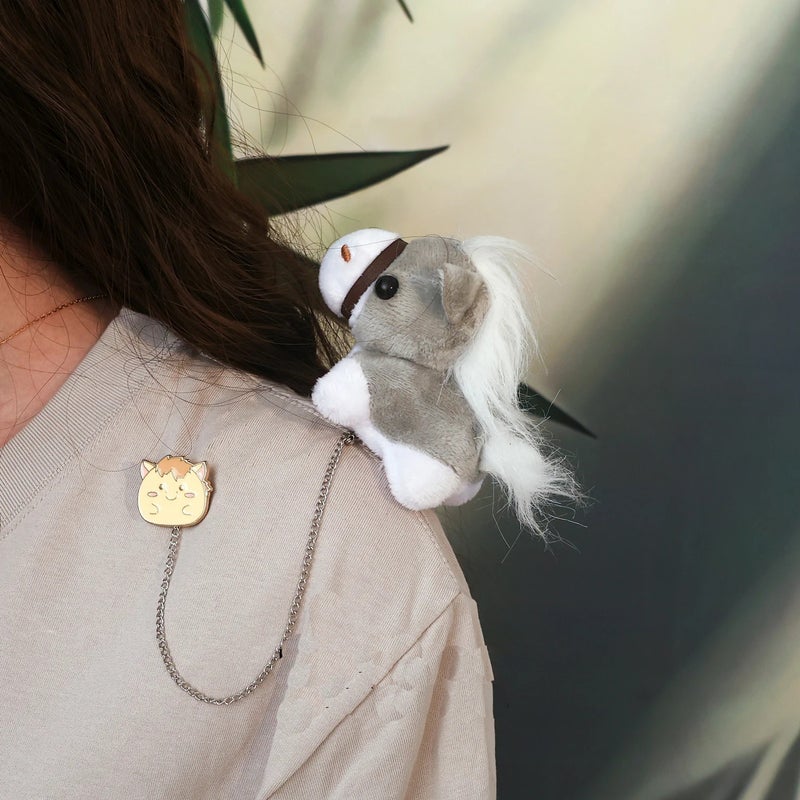 Y&D Super Soft Plush Teddy Bear Chain Brooch – Cute Cartoon Stuffed Animal Toy Pendant for Couples, PP Stress Relief Bag Accessory & Adorable Gift - Image 1