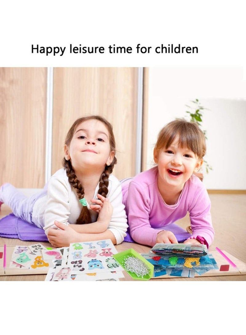 MissTiara طقم رسم فني مكون من 60 قطعة 5D ماسي للأطفال من عمر 4-12 سنة، ألعاب حرفية إبداعية، هدايا حفلات، حشوات حقائب جيدة - Image 2