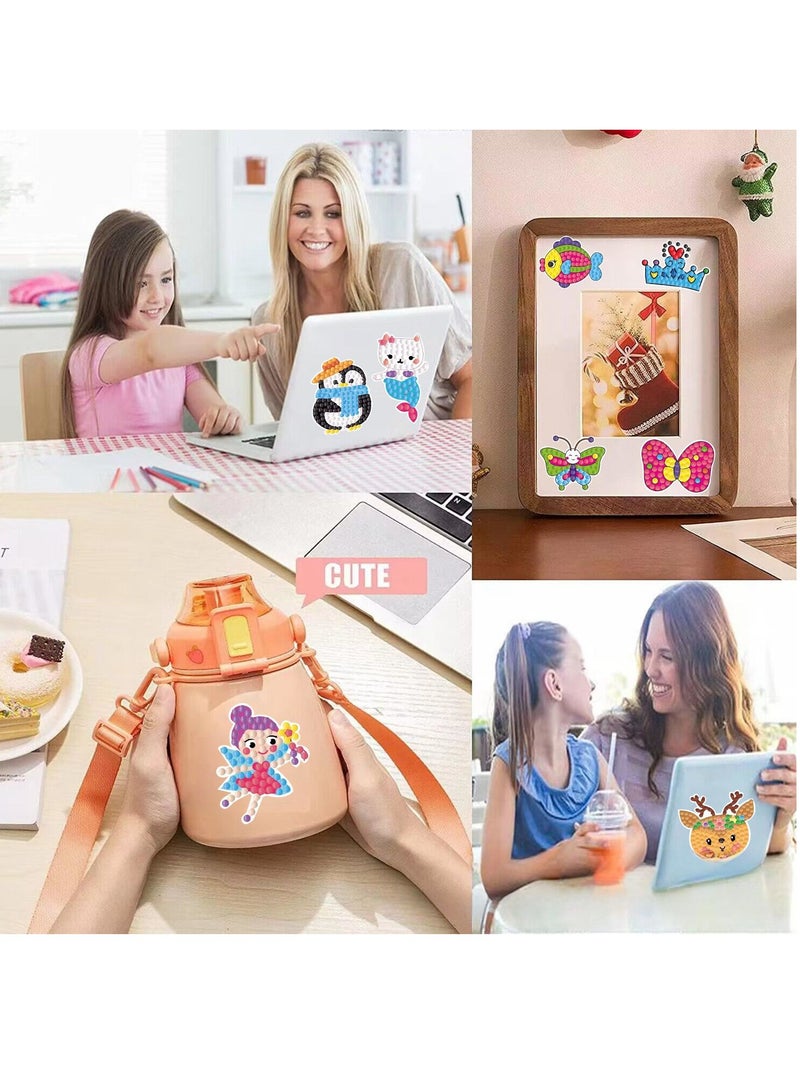 MissTiara طقم رسم فني مكون من 60 قطعة 5D ماسي للأطفال من عمر 4-12 سنة، ألعاب حرفية إبداعية، هدايا حفلات، حشوات حقائب جيدة - Image 5