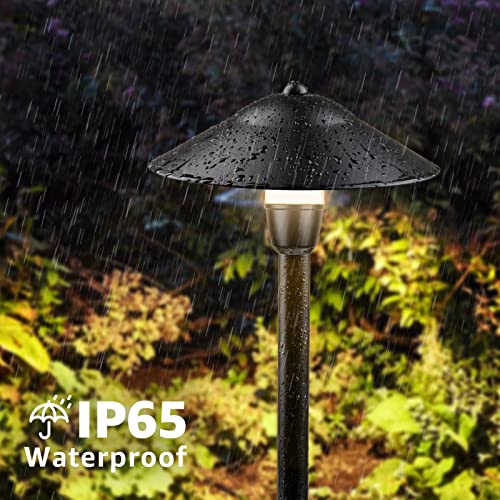 SUNVIE LED Low Voltage Landscape Lights 3W Cast-Aluminum Pathway Lights Low Voltage 12-24V Waterproof Landscape Path Lights 3000K Landscape Lighting for Yard Garden Walkway ETL Listed Cord, 12 Pack - Image 5
