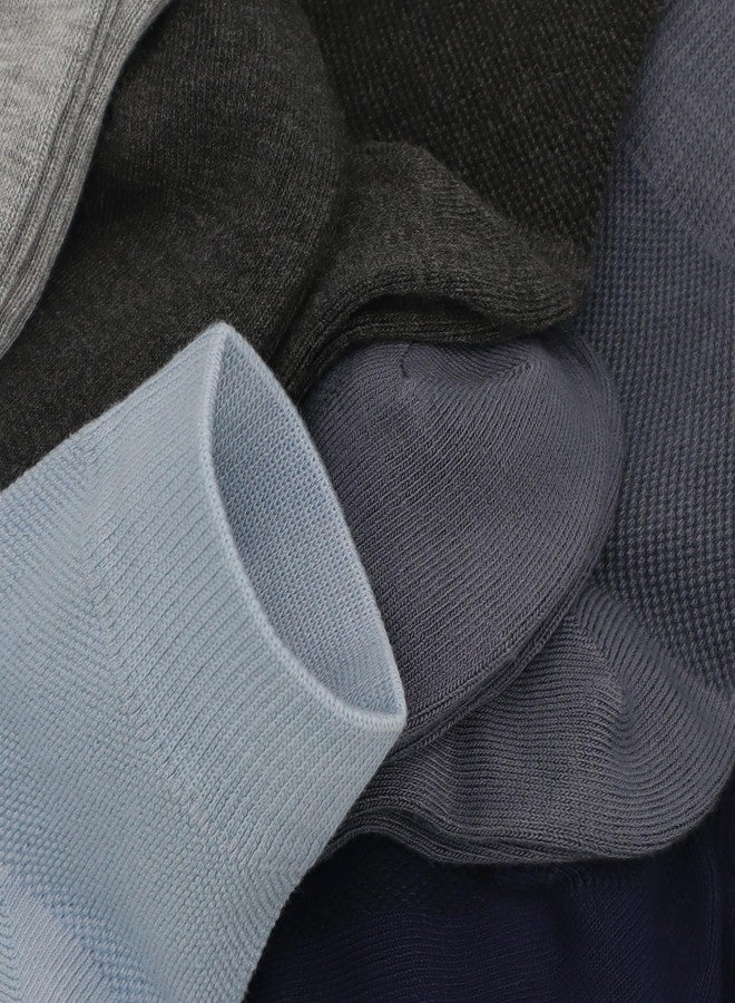 SERISIMPLE جوارب نسائية رقيقة من الفسكوز والخيزران من سيريسيمبل، تصل إلى أعلى الكاحل، خفيفة الوزن وجيدة التهوية، جوارب شبكية كلاسيكية مريحة، 5 أزواج (مقاسات أمريكية، ألفا، متوسط، عادي، عادي، أسود) - Image 4