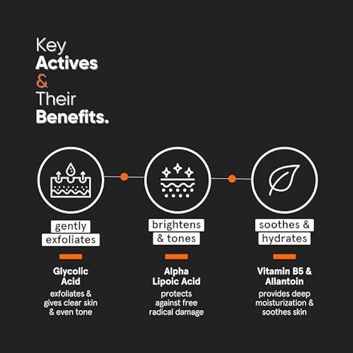 Minimalist 7% ALA & AHA Face Wash for Brightening, Exfoliating, Glow & Even Tone | With Vitamin B5 For Hydration & Glycolic Acid For Exfoliation | 3.4 Fl Oz / 100 ml - Image 3