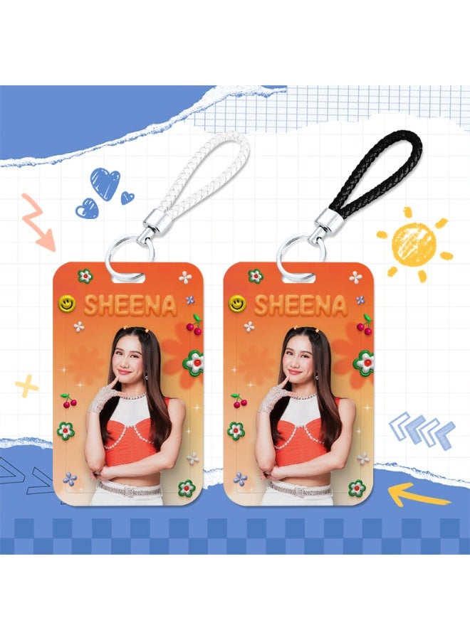 NIBEMINENT 1 - Piece BINI Kpop Photo Card Holder Pendant Key Chain ID Badge Holder ID Card Holder Photo Card Protector for School ID Office ID Access Card for Women Girls