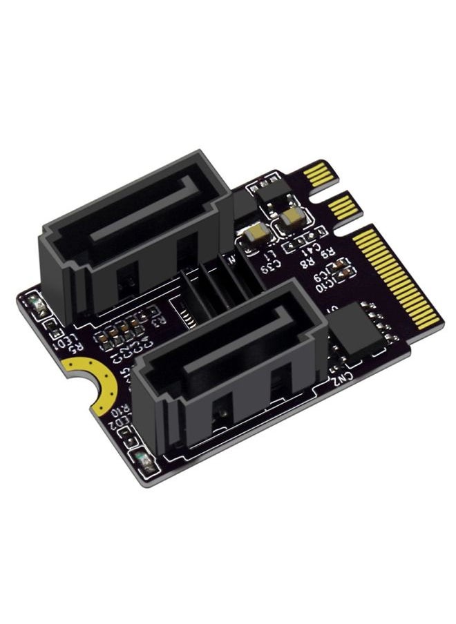 BURAQ - M2 to SATA3.0 Adapter Card PCI-E3.0 Card KEY A+E WiFi M.2 to SATA JMB582 Chip(Black) - Image 1