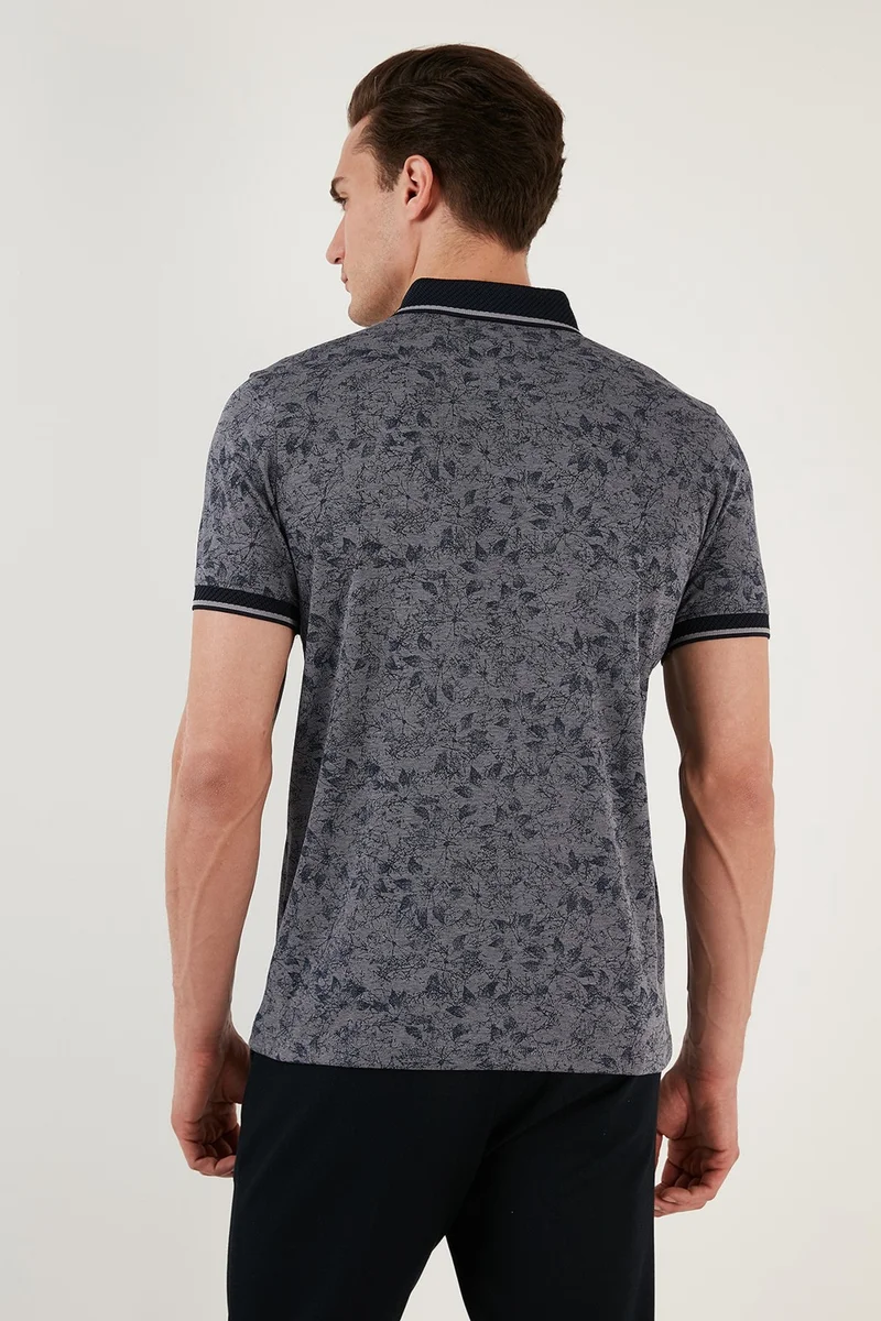 Buratti Cotton Slim Fit Buttoned Polo T Shirt Men's Polo T Shirt 646B3300