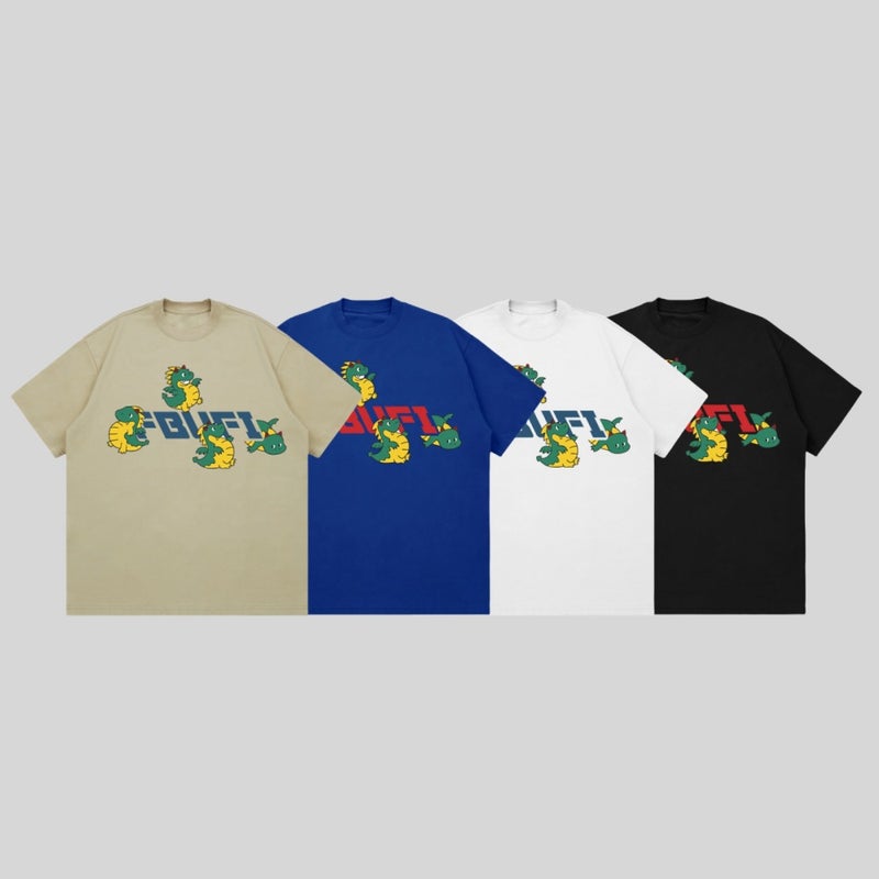 Style T-Shirt Instagram Style Trendy Cartoon Letter Printed Short-Sleeved T-Shirt Men'S Summer Casual Students Half-Sleeved Top - Image 3