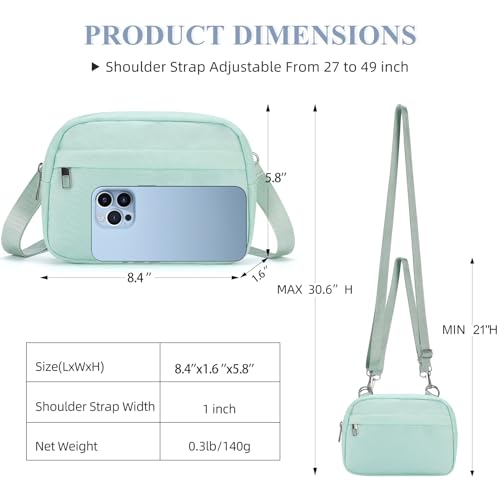 MAXTOP Small Crossbody Bags Belt Bag for Women Trendy Cross Body Shoulder Bag Travel Purse for Women Gifts (Mint Green) - Image 5
