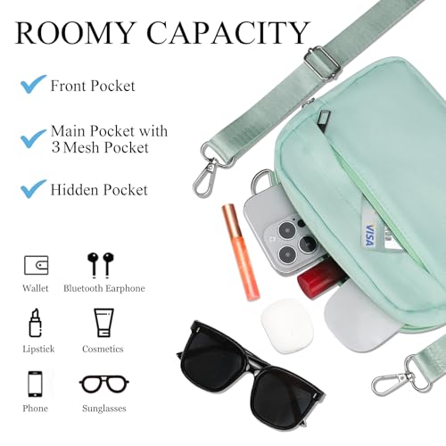 MAXTOP Small Crossbody Bags Belt Bag for Women Trendy Cross Body Shoulder Bag Travel Purse for Women Gifts (Mint Green) - Image 3