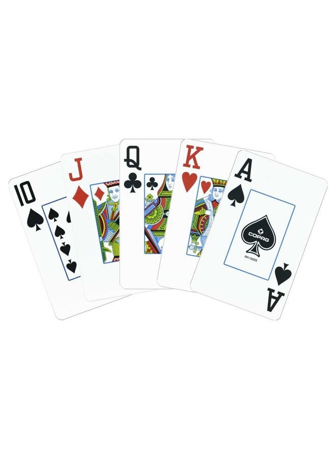 Copag 1546 Design 100% Plastic Playing Cards, Bridge Size Red/Blue (Jumbo Index, Set of 6) - Image 5