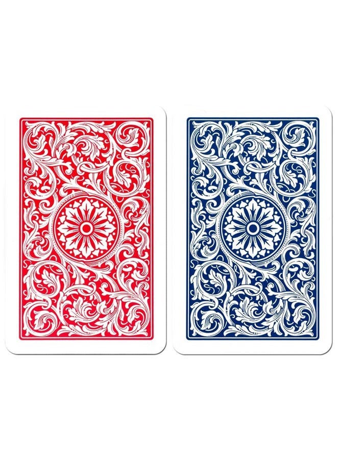 Copag 1546 Design 100% Plastic Playing Cards, Bridge Size Red/Blue (Jumbo Index, Set of 6) - Image 4