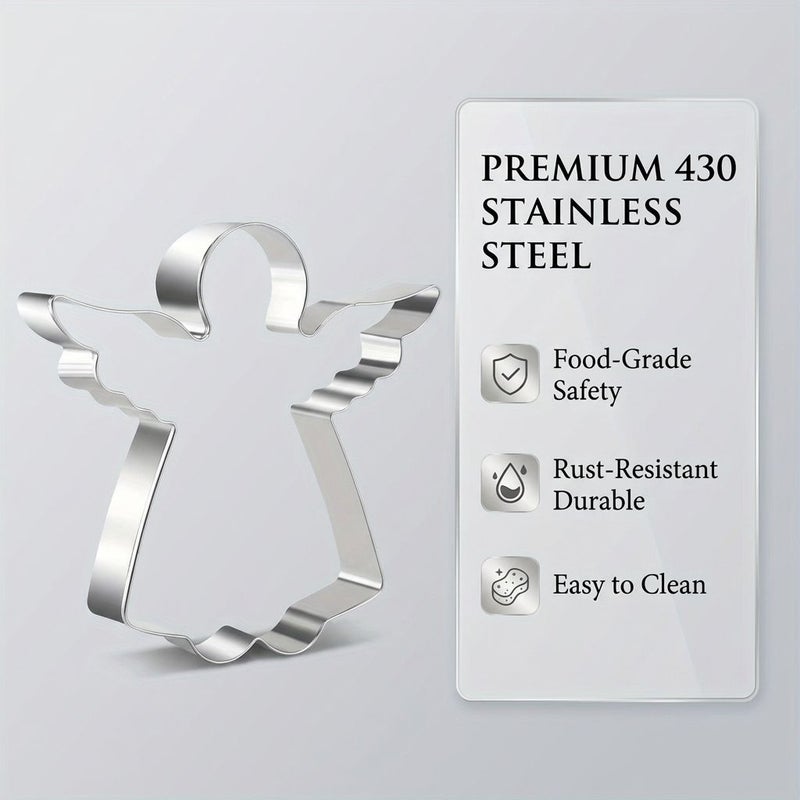 Extra Large Holy Wing Angel Shaped Cookie Cutter 430 Stainless Steel For Christmas Baking - Image 3