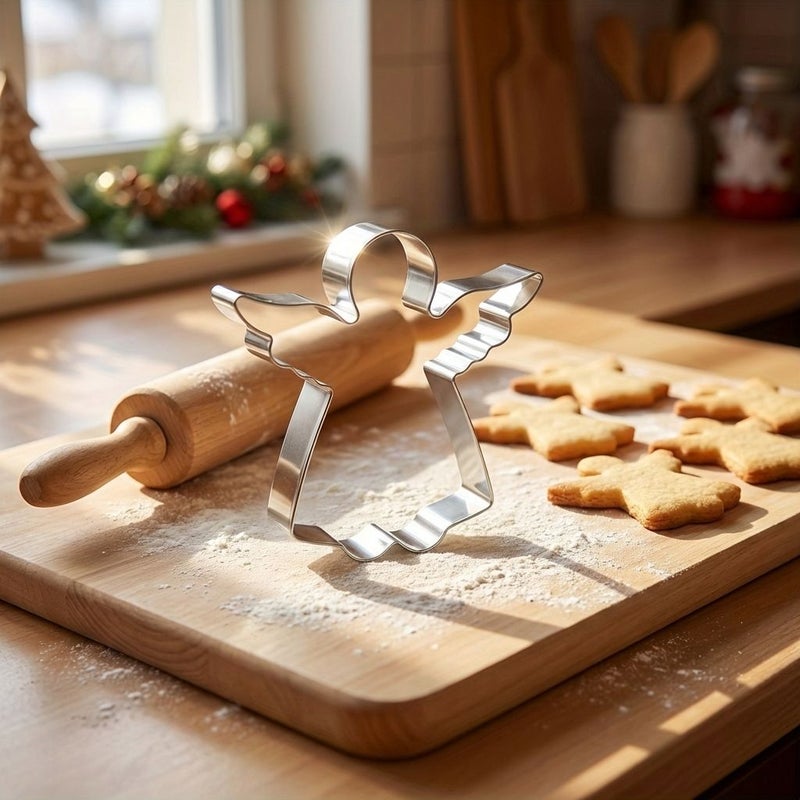 Extra Large Holy Wing Angel Shaped Cookie Cutter 430 Stainless Steel For Christmas Baking - Image 1