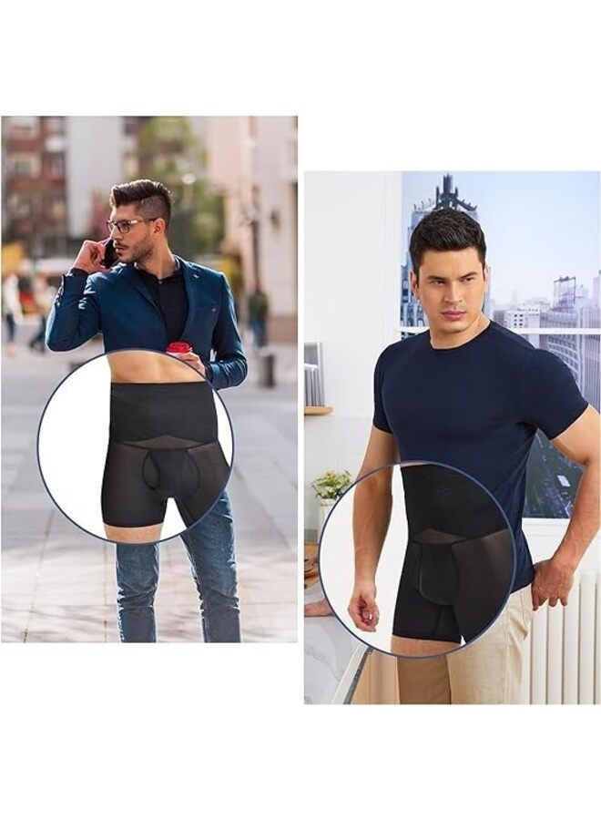 SHOP Men’s Shapewear Tummy Control Shorts High Waist Slimming Body Shaper Seamless Boxer Brief Underwear (Size : XX-Large)  - Image 5