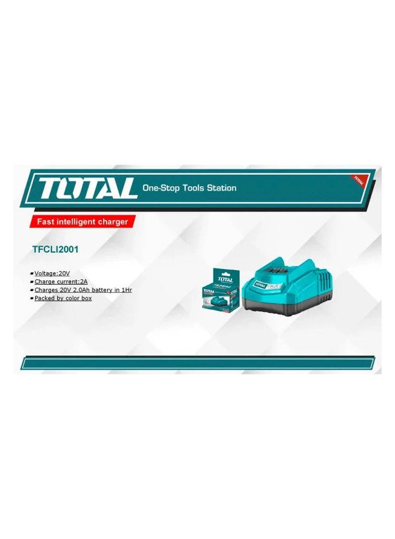 توتال شاحن ذكي سريع لبطارية ليثيوم أيون 20 فولت TFCLI2001 - Image 2