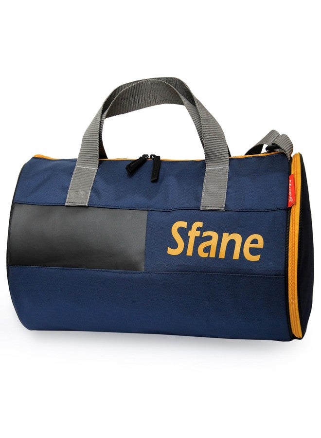 Sfane Gym Bags for Men with Separate Shoe Compartment Sports Gym Bags for Women Unisex Duffle Bags for Gym for Carry & Travel Adjustable Duffel Bags Sports Bag - Blue & Yellow. - Image 4