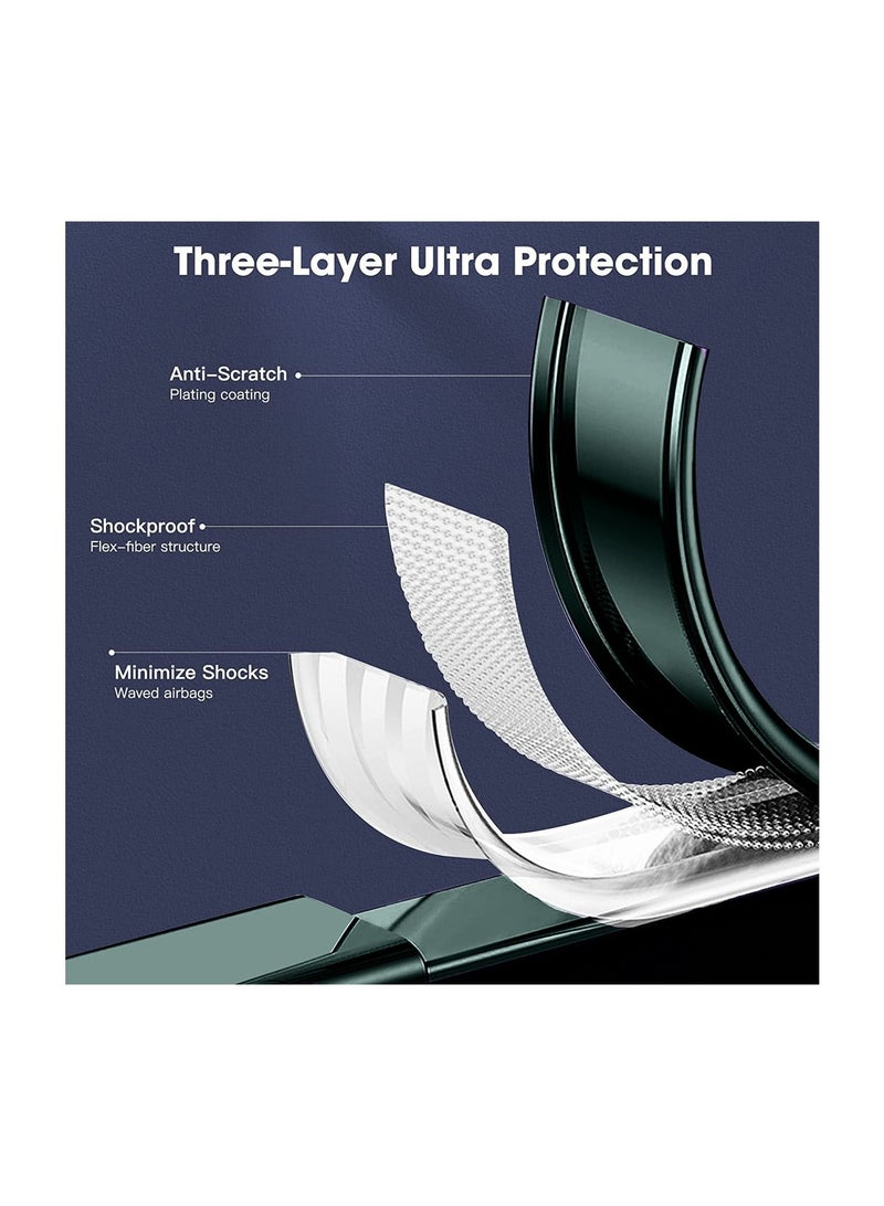 دبليو تيك غطاء حافظة هجين PC فاخر مقاوم للصدمات لهاتف OnePlus 11R 5G 2023 شفاف / أخضر داكن - Image 4