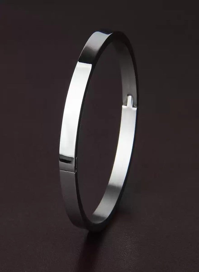 IGA COLLECTION Stainless Steel Titanium Kada with Elegant Design for Men & Women Comfortable Party & Everyday wear Trendy Glossy Finish Armlet/Kada(IC- 902 SS Kada Plain(M2)) - Image 5