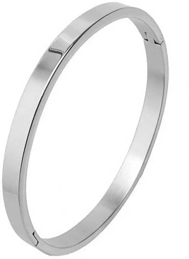 IGA COLLECTION Stainless Steel Titanium Kada with Elegant Design for Men & Women Comfortable Party & Everyday wear Trendy Glossy Finish Armlet/Kada(IC- 902 SS Kada Plain(M2)) - Image 4