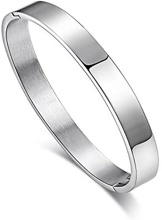 IGA COLLECTION Stainless Steel Titanium Kada with Elegant Design for Men & Women Comfortable Party & Everyday wear Trendy Glossy Finish Armlet/Kada(IC- 902 SS Kada Plain(M2)) - Image 2